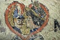 Un Saint-Cyrien et sa fiancée peints dans un cœur, Salle des Cornards (environs de Tours, France). Art des carrières 
 Saint-Cyrien 
 coeur 
 saint-cyr 
